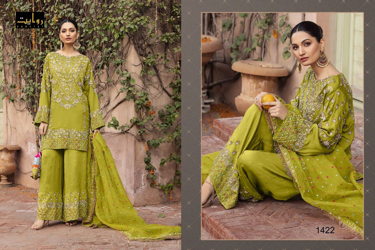 Rawayat Nureh 3 New Exclusive Wear Georgette Heavy Pakistani Salwar Suits Collection
